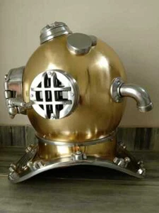 Vintage Old Diving Helmet US Navy Mark V Decorative Deep Sea Scuba - Picture 1 of 4