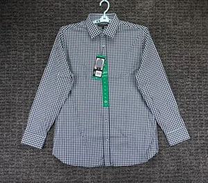 Banana Republic Shirt Mens XL Blue White Gingham Slim Fit Stretch Preppy NWT 003 - Picture 1 of 12