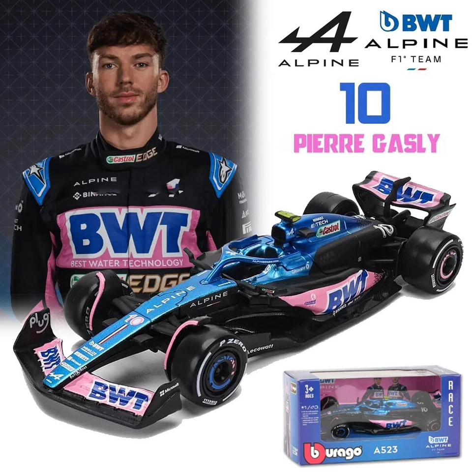 Bburago 1:43 F1 2023 BWT Alpine A523 #10 Pierre Gasly Racing Model Car NEW BOX # - Image 1 of 4