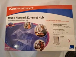 3COM HomeConnect Home Network Ethernet Hub - 5 Ports NIB🔴 - Picture 1 of 4