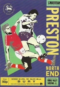 Preston North End v Bury League Division Three 6th April 1991 - Picture 1 of 12