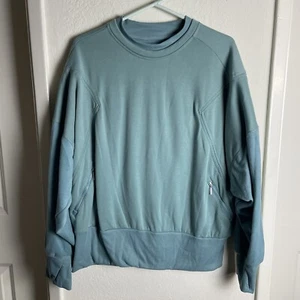Tahari Sport Sweatshirt Plus Size 2X Blue Batwing Sleeve With Finger Holes - Picture 1 of 6