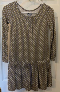 Old Navy Kid Girls Cotton Scoop Neck Drop Waist Long Sleeve Dress Gray Size M - Picture 1 of 10