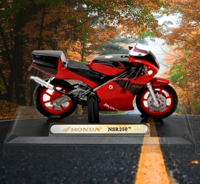 Honda NSR250 Red/Black Motorcycle Model, Motormax Scale 1:18 - Image 1 of 4