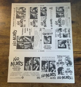 Vintage No Nukes Jackson Browne Doobie Brothers Werbefilm Werbeblatt - Bild 1 von 5