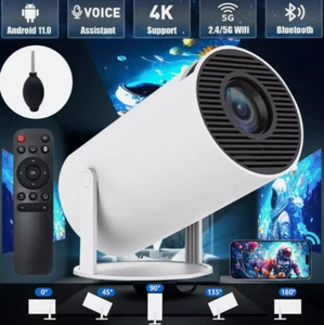 5G 4K Projector Smart HD LED WiFi Bluetooth HDMI USB Android Office Home Theater - Picture 1 of 4