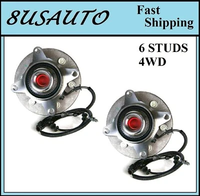 FRONT Wheel Hub Bearing Assembly Fit FORD F-150 2004-2005, LOBO 2004 (4WD) PAIR - Imagem 1 de 3