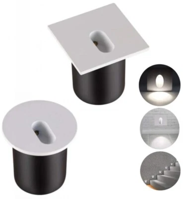 Mini Segnapasso da Parete Incasso LED 3W Applique Moderna da Interno Scale IP20 - Immagine 1 di 4