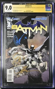 Batman #1 (2011) N52 / CGC JSA 9.0 SSx3 / Signed by Snyder, Capullo & Glapion!! - Picture 1 of 2