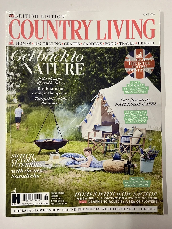 Country Living British Get Back Nature Home House Garden Food June 2024 Magazine Foto 1 de 1