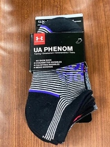 Under Armour UA  Phenom no show sock 13.5k - 4Y 3 pair - Picture 1 of 3