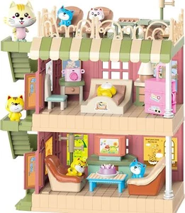 Doll House for 3Y Accessories and Furniture Vibrant Playhouse for Kids 4 8 - Picture 1 of 9