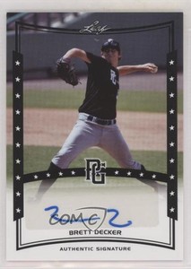 2014 Leaf Perfect Game Showcase Auto Black Brett Decker #A-BD2 Auto