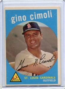 1959 Topps Baseball Card Gino Cimoli St Louis Cardinals Near Mint # 418 - Picture 1 of 1