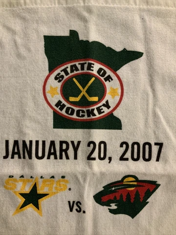 2006-07 Minnesota Wild vs Dallas Stars Xcel Energy Center Rally Towel NHL Hockey Cover