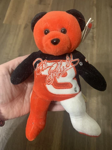 Vintage Nascar Team Speed Bears Dale Earnhardt Sr beanie plush Bear Cover