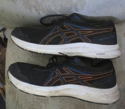 Scarpe da corsa Asics Gel Contend 7 1011B040 uomo sneakers taglia 12 nero arancione