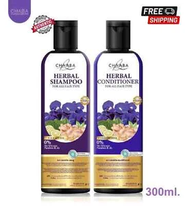 Chaba Herbal Shampoo + Conditioner Reduces Dandruff Accelerates Hair Growth Herb - Picture 1 of 8