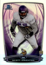 2014 Bowman Chrome Refractors Vikings Football Card #178 Scott Crichton