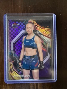 2024 Topps Finest UFC #108 Rose Namajunas poco común/99 refractor a cuadros púrpura - Imagen 1 de 2