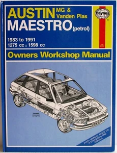 Haynes - Austin Maestro MG & Vanden Plas - 1983 to 1991 Owners Workshop Manual - Picture 1 of 7