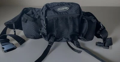 Riñonera/bolsa de cintura negra vintage STANSPORT 2 portabotellas de agua cadera Foto 1 de 4