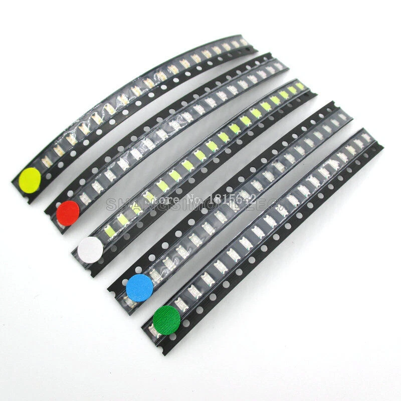 100PCS 1206 Red Green Blue Yellow White SMD SMT LED Light Super Bright LED NEW - Bild 1 von 1