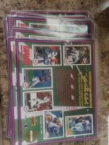 1991 UPPER DECK Redskins vs Giants Super Bowl XXV Commemorative Sheet FOOTBALL - Picture 1 of 13
