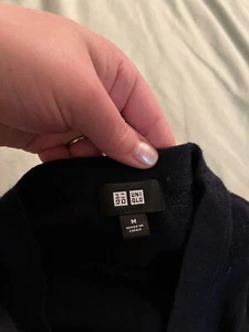 UNI QLO Cotton and Cashmere Cardigan Size Medium - Picture 1 of 6