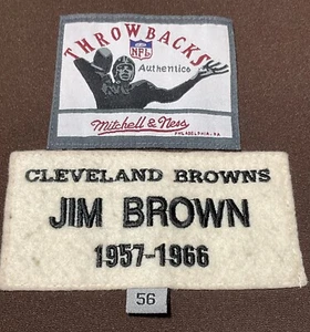 JIM BROWN JERSEY #32 MITCHELL & NESS AUTHENTIC THROWBACKS CLEVELAND 56 1957-1966 - Picture 1 of 12