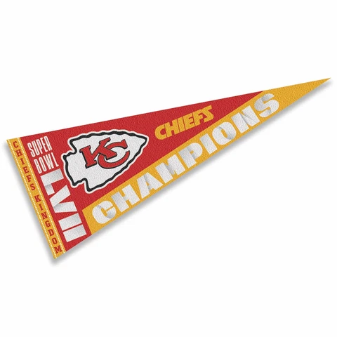 Super Bowl LVII 2022 2023 Champions Pennant for Kansas City Chiefs Flag Cover