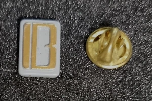 Bitter Pin golden grau Sehr Selten ORIGINAL - Maße 11x15mm - Bild 1 von 1