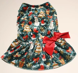 Fitwarm Dog Dress SMALL Christmas Lightweight Velvet 12" Back Length - Picture 1 of 4