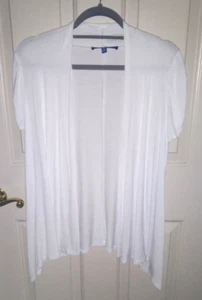 Apt. 9 women's puff short sleeves cardigan white (Medium) - Picture 1 of 9