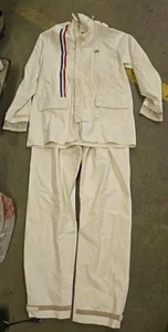 Line 7 Seven Racing White PVC Coated Sailing Jacket Waterproof Sz XL Pants XXL - Picture 1 of 9