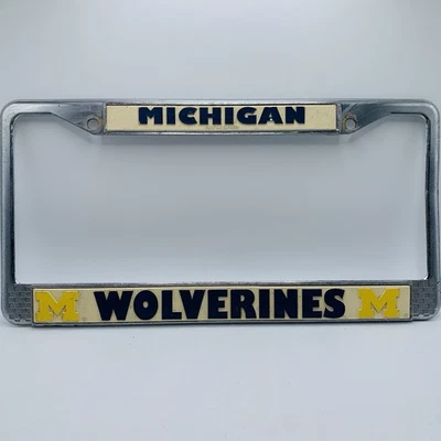vintage michigan wolverines license plate frame Metal & Plastic - Image 1 of 4