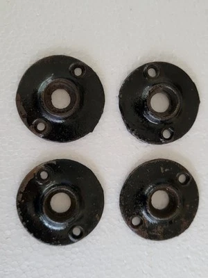 Antique Cast Iron Rosette Escutcheon For Door Knob - Set Of 4 - Image 1 of 4