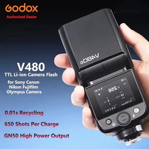 Godox V480F V480O V480C V480S V480N TTL HSS Camera Flash Light Speedlite GN50 - Picture 1 of 11