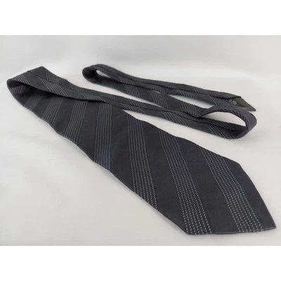Corbata Armani Collezioni Gris Rayas 100% Seda Hecha en Italia 3.5" Ancho 59" Largo Foto 1 de 4