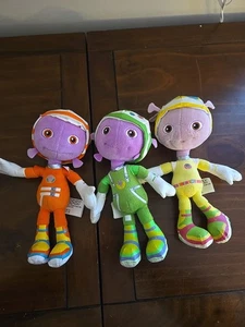FLOOGALS 2017 Just Play Lot of 3 Plush BOOMER FLO FLEEKER Stuffed Space Aliens - Picture 1 of 8