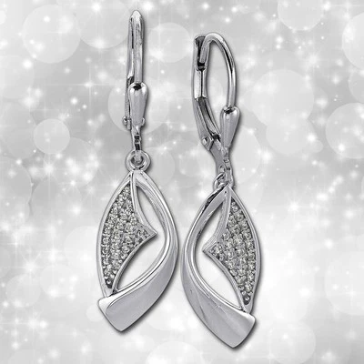 Balia Damen Ohrringe poliert aus 925er Silber mit Zirkonia BAO0055SW - Bild 1 von 4