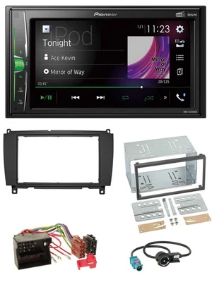 Pioneer 2DIN MP3 DAB USB Bluetooth Autoradio für Mercedes CLK C209 A209 04-10 - Bild 1 von 4