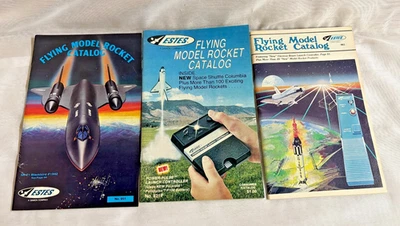 Lote de 3 catálogos de cohetes modelo voladores Estes vintage: 1982 85 y 86 Foto 1 de 3