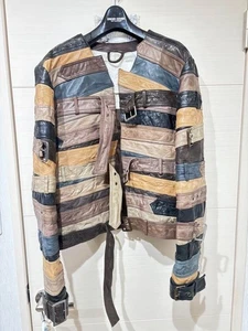 MAISON MARTIN MARGIELA x H&M Leather Belted Motorcycle Jacket Size M - Picture 1 of 10