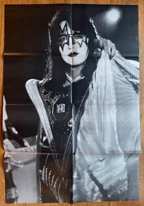 Vintage Rock Magazine 1980s KISS Ace Frehley Poster Foldout Only Double Sided - Picture 1 of 4