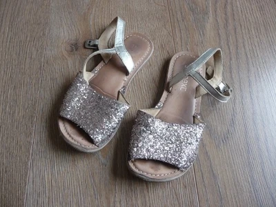 Girl`s Next pink/silver sparkly sandals size 11 - Image 1 of 3