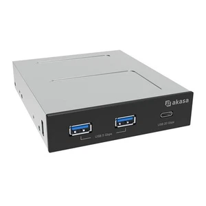 Akasa AK-ICR-36 USB 3.2 Gen 2 Typ C Panel - schwarz - Bild 1 von 4