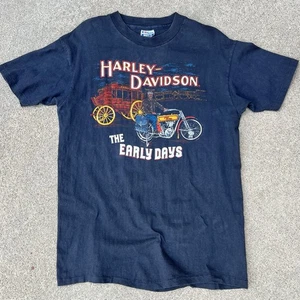Harley Davidson Vintage T-Shirt 80er Hanes Made In USA Einzelnaht Gr. Large - Bild 1 von 8