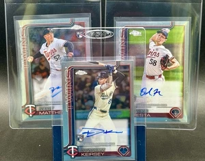 2025 Topps Chrome Twins Rookie Auto Lot (3): Matthews, Festa, Keirsey - Picture 1 of 2