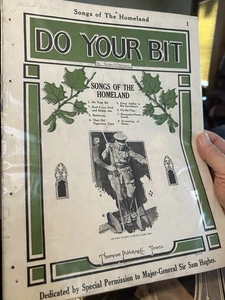1915 11x14 Toronto Canada WW1 Sheet Music  DO YOUR BIT by Gordon Thompson - Picture 1 of 1